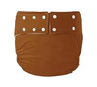 Couches Lavables et Réutilisables pour Adultes,Nappy Réglable Couche-Culotte en Tissu Lavable pour Adulte Imperméables Couche Pantalon pour Incontinence(Brown,X-Large)