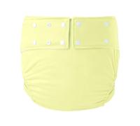Couches Lavables pour Adultes, Couche Adulte Imperméables et Réutilisables et Réglables Pantalon Incontinence en Coton Respirant Couvre-Couche(Yellow,Large)