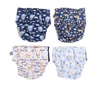 Couches Lavables pour Bébés, 4 Pièces Couches Lavables pour Nouveau-nés, Couches Réutilisables, Couvre-Couches en Tissu pour Nouveau-nés, Couches en Tissu pour Bébés Filles Garçons