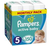 Couches PAMPERS - Baby-dry - Taille 5 - 150 couches - 1 mois
