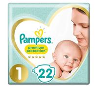 Couches Pampers New Baby Taille 1 (2-5 kg) - Pack Small (x22 couches) - Pampers Premium Protection - Blanc