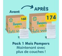 Couches Pampers Premium Protection Taille 4 - Pack 1 Mois Multicolore
