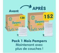 Couches Pampers Premium Protection Taille 5 - 152 Couches - 11kg À 16kg Multicolore