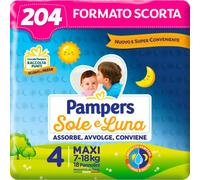 Pannolini Pampers Sole e Luna Misura 4 - Pacco Scorta