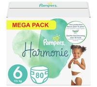 COUCHES PAMPERS TAILLE 6 80 COUCHES HARMONIE (13-18 KG)