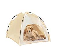 Couches portables de cabanes pour chiens Cat Tipi Lit Maison pour chiots Utilisation intérieure Pliable à plat pour un rangement et un transport faciles, barres en bois naturel, vêtements durs