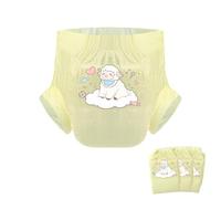 Couches pour adultes CutiePlusU, 3 unités, surface sèche et absorption maximale nocturne, jetables - Candy Sheep Jaune (M 71-96CM)