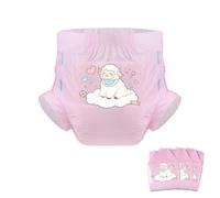 Couches pour adultes CutiePlusU, 3 unités, surface sèche et absorption maximale nocturne, jetables - Candy Sheep Rose (M 71-96CM)