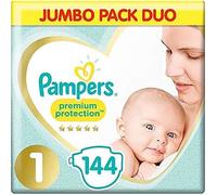Couches pour Bébé Taille 1 - PAMPERS - Pack de 2x72 - Premium Protection - New Baby