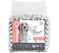 Couches pour chien - M PETS - DIAPERS Femelle L x10 - Tour de taille 32-52 cm - 8-15 kg - Indicateur d’humidité - 12h protection