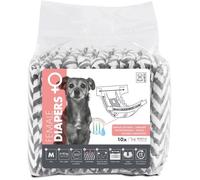 Couches pour chien - M PETS - DIAPERS - Femelle M x10 - Tour de taille 30-42,5 cm - 4-10 kg - Indicateur d’humidité - 12h protection