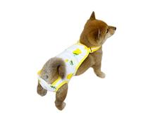 Couches pour Chiens Femelles pour Cycle, Yellow Strawberry M | Pantalon Menstruel Doux Lavable et Étanche pour Chiennes, Coton Confortable et Doux pour la peau