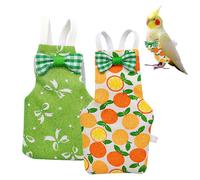 Couches pour Oiseaux, 2 Article Couches de Perroquet,avec Un Motif Arc et Orange respectivement, Vêtements de Couches d'oiseau réutilisables lavables pour Perruche, Mini Ara, Perruche, canari