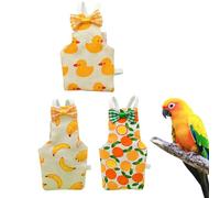 Couches pour oiseaux - Lot de 3 couches pour perruches en coton pour perruches avec sangle sûre | Costume d'oiseau lavable pour animaux de compagnie, perruche, perruche
