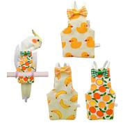 Couches Pour Oiseaux - Tissu Coton 9,5x4,5x1cm | Vêtements Pour Perroquet | Tenue Lavable Pour Volatiles | Ensemble 3 Pièces Respirant Pour Perruche, Canari, Conure, Ara, Cadeaux De Pendaison De Créma