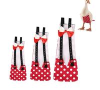 Couches pour poulet - Réglables - Réutilisables - Avec nœud papillon - Pour poules, canard, oie, poulet, volaille - 1 paquet (M, rouge)