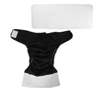 Couches Réutilisables pour Adultes, Coton Noir, Taille Réglable | Insert Absorbant, Fermeture Auto-agrippante, Tissu Respirant à Séchage Rapide, Usage Domestique pour Seniors