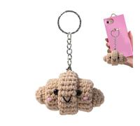 Couchette de pain au crochet - charme de pain de fil fait à la main, accessoire de nourriture en tricot mignon | Style d'art du crochet fantaisiste, thème du sac , accent de détail moelleux doux