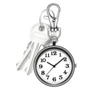 Couchette d'horloge, Clip de Montre en Alliage, Sac à Dos de Montre de Poche Ronde avec Boucle clé | Pendentif Portefeuille de fonctionnaire Civil, élégant Montres de Montres Charme pour Amoureux