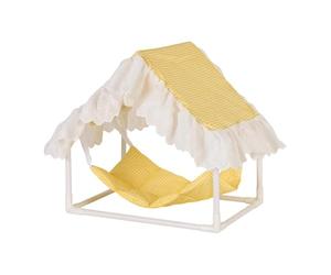Couchette Hamster pour Repos Hamac pour cage avec cadre | Lits pour petits animaux avec motif à carreaux de couleur jaune Pour enclos, maison, chambre, coin, cages, habitat pour