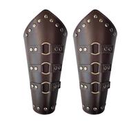 Couchette Knight Gauntlet - Armure de bracelet médiévale en cuir, Bracateur de bataille à longue durée | Halloween Costume Cosplay Accessory Historic Warrior Affichage, Piece Festival role play Tente