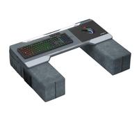 Couchmaster CYCON³ Grey HORIZONLIGHT Bar - Bureau Gaming Ergonomique pour canapé et lit - Hub USB et lapdesk Gaming - Grand et Stable (pour PC, PS4/5, Xbox One/Série X, Ordinateurs Portables)