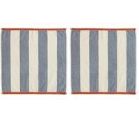 Coucke Essuie-Mains en Jacquard de Coton, Rivage, 50 x 50 cm, (Lot de 2)