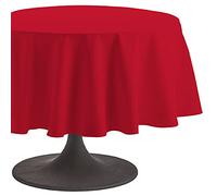 Coucke Nappe Ronde Uni Cerise Coton 180 cm