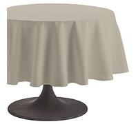 Coucke Nappe Ronde Uni Crème Coton 235 cm