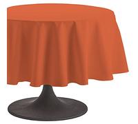 Coucke Nappe Ronde Uni Mandarine Coton 180 cm