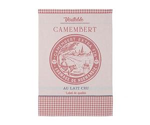 Coucke Serviette French Cotton Jacquard Camembert Fromage, 50,8 x 76,2 cm, Rouge, 100% Coton