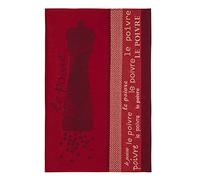 Coucke Serviette French Cotton Jacquard Poivre Rouge, 50,8 x 76,2 cm, Rouge, 100% Coton