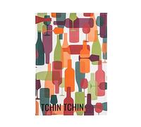 Coucke Torchon en Coton imprimé, Tchin Tchin, 50x75 cm