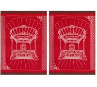 Coucke Torchon en Jacquard de Coton imprimé, 50x75cm, Métropolitain, (Lot de 2)