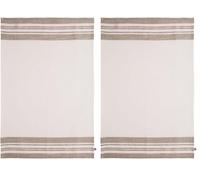 Coucke Torchon en Lin, Albâtre Lin, 50x75 cm (Lot de 2)