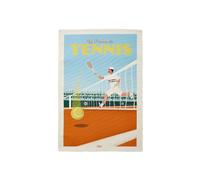 Coucke Torchon imprimé en Coton, Wim' Set et Match, 50 x 75 cm