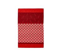 Torchon imprimé en jacquard de coton Bastide rouge 50 x 75 cm Rouge