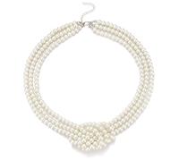 Coucoland Collier de perles d'imitation style années 1920 Gatsby le nœud des années 1920 - Accessoires de perles à rabat bicolores, Perles d'imitation, Pas de gemme