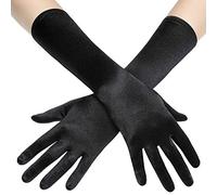 Coucoland - Gants longs d'opéra en satin - Gants de mariage fantaisie - Gants de mariage et de bal - Gants d'opéra - Longueur coude - Gants classiques, taille unique