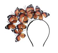 Coucoland Serre-tête papillon pour femme - Chapeau bibi monarque papillon pour goûter, Kentucky Halloween, Orange, taille unique