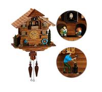 Coucou à quartz avec mélodies et figurines en mouvement St. Leonhard