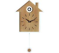 Coucou Blanc Horloge Murale Art Mural Maison Salon Bureau Décor Décoration, Maison Oiseau, Coucou Moderne avec des Voix D’Oiseaux Naturelles Ou Appel Coucou, Pendule Horloge Design, 1