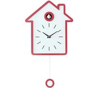 Coucou Blanc Horloge Murale Art Mural Maison Salon Bureau Décor Décoration, Maison Oiseau, Coucou Moderne avec des Voix D’Oiseaux Naturelles Ou Appel Coucou, Pendule Horloge Design, 2