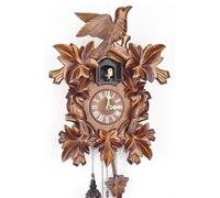 Coucou en bois véritable à piles avec mouvement à quartz et offre kuckuckruf - 35 cm-certifié -dreivogel 632 q