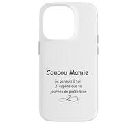 Coucou Mamie Un Message pour Grand-mère Coque pour iPhone 14 Pro