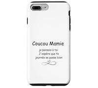 Coucou Mamie Un Message pour Grand-mère Coque pour iPhone 7 Plus/8 Plus