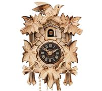 Coucou mécanique traditionnel en bois clair 22 cm