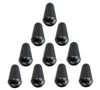 CoudarTitie 10 Pièces Bouton Toggle Commutateur Embout Capuchon Interrupteur Embout Trois Voies Capuchon Sélecteur Bascule Plastique Installation Facile Convient, Noir