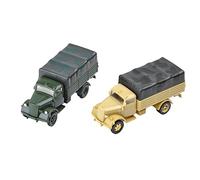 CoudarTitie 2 Pièces Camion Assemblage 4D Véhicule Armure Maquette Kit de Construction Jouet Plastique Chariot Simulation Détails Convient pour Salon Entreprise