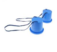 CoudarTitie 2 Pièces Échasses Sauteur Enfants Jouet Marche Équilibre Coordination Main Œil Extension Plastique PVC Adapté Aux Jeu Activités Parentales Ex, Bleu # 2